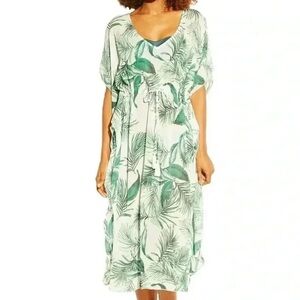 Kona Sol Palm Leaf Sheer Swim Coverup